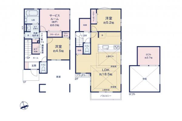 杉並区上荻3丁目　新築一戸建て 間取り図