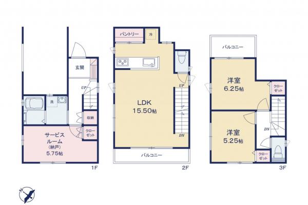 和光市新倉2丁目　新築一戸建て 間取り図