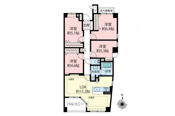 白鷺パークハウス　2階 間取り図