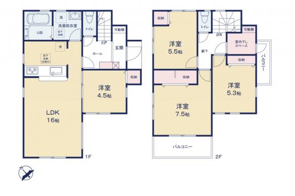 新築一戸建て 川越市大字寺尾 東武東上線新河岸駅 3,850万円～3,990万円