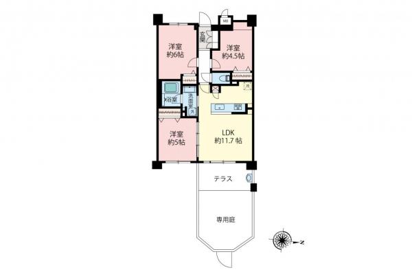 レクシオ東村山ティアーズガーデン　1階 間取り図