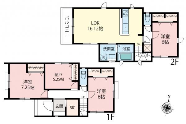 志木市柏町3丁目　新築一戸建て 間取り図