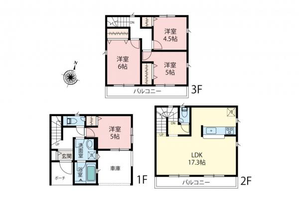 新築一戸建て 志木市上宗岡５丁目 東武東上線志木駅 2,590万円