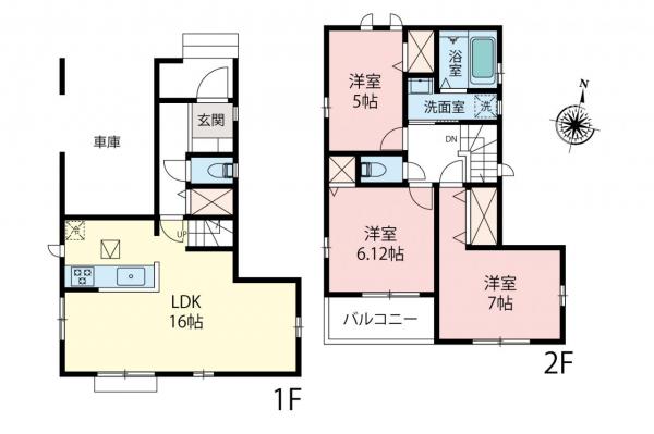 ふじみ野市上ノ原1丁目　新築一戸建て 間取り図