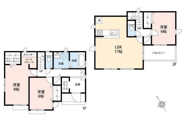 入間市扇台６丁目　新築一戸建て 間取り図