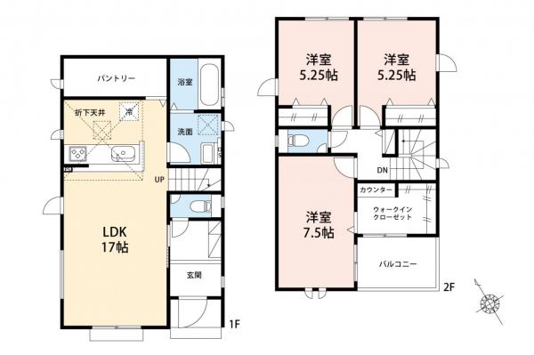入間市扇台６丁目　新築一戸建て 間取り図