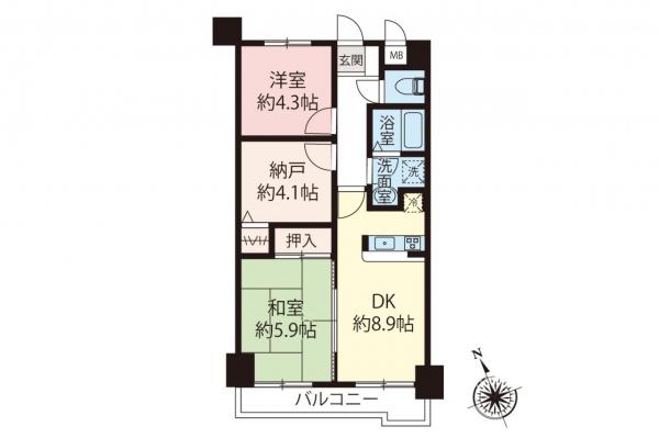 セザール上板橋　5階 間取り図