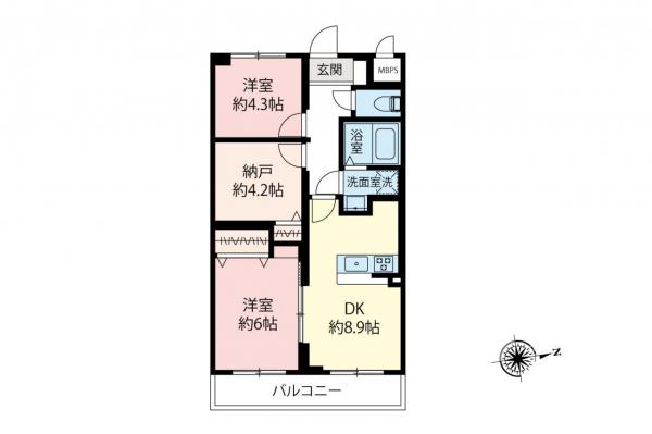 セザール上井草　1階 間取り図
