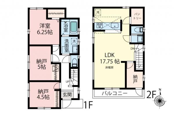 練馬区関町北3丁目　新築一戸建て 間取り図