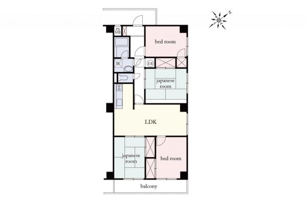 【駅徒歩9分／住協だけのお預かり物件】ヴァンヴェール入間 間取り図