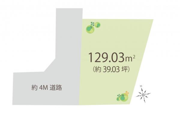 所沢市下富　土地 区画図