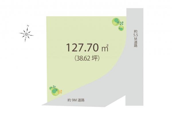土地 狭山市大字水野 西武新宿線入曽駅 2,380万円