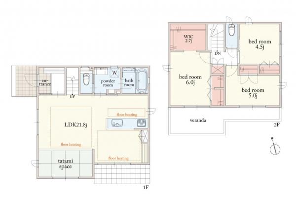 坂戸市新堀　中古一戸建て 間取り図