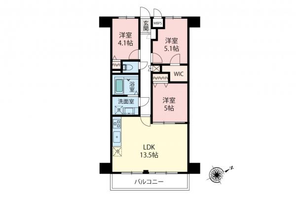 レクセル朝霞　5階 間取り図