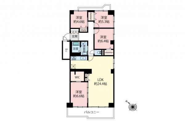 上石神井ハイム　3階 間取り図