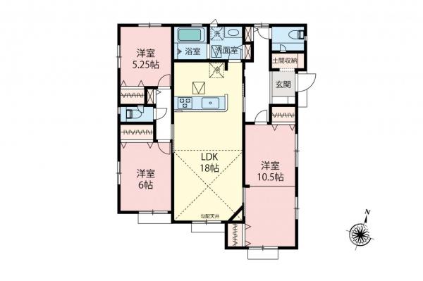 東松山市新宿町　新築一戸建て 間取り図