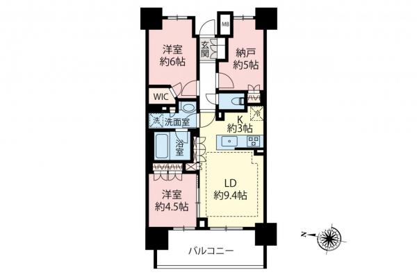 グローリオ武蔵関　1階 間取り図