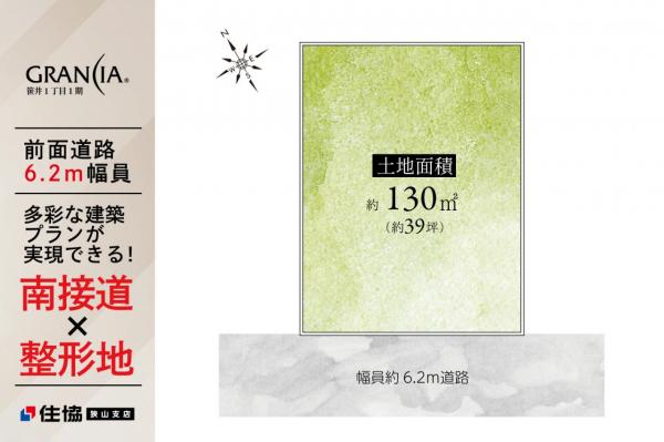 土地 狭山市笹井１丁目 西武新宿線狭山市駅 1,550万円