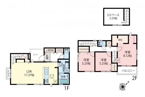 新座市池田3丁目　新築一戸建て 間取り図