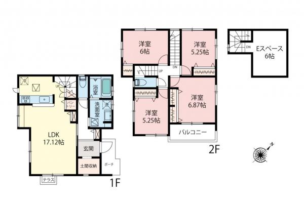 新座市池田3丁目　新築一戸建て 間取り図