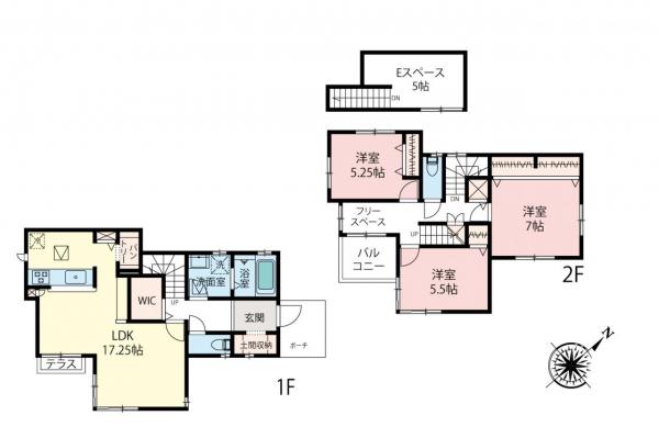 新座市池田3丁目　新築一戸建て 間取り図