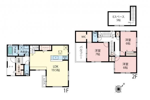 新座市池田3丁目　新築一戸建て 間取り図