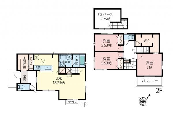 新座市池田3丁目　新築一戸建て 間取り図