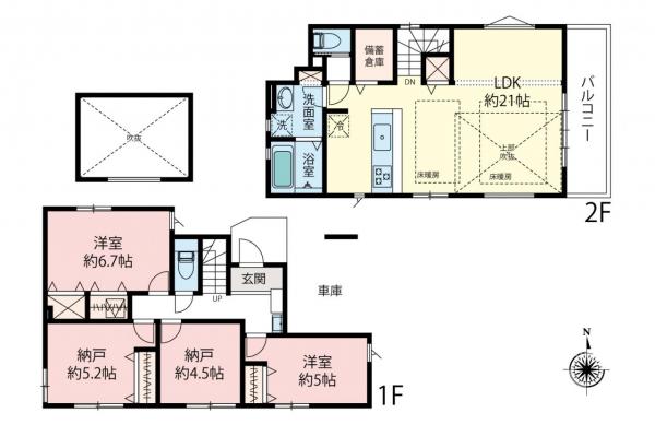 練馬区早宮4丁目　新築一戸建て 間取り図