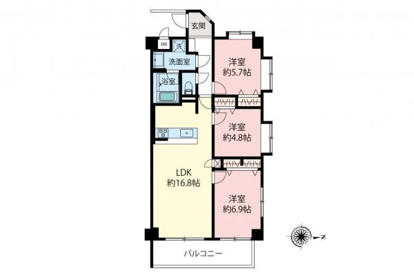 ベルハイム上石神井南　2階 間取り図