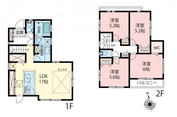 朝霞市宮戸2丁目　新築一戸建て 間取り図