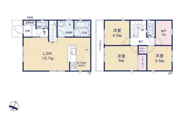 新築一戸建て 富士見市上沢２丁目 東武東上線鶴瀬駅 3,680万円