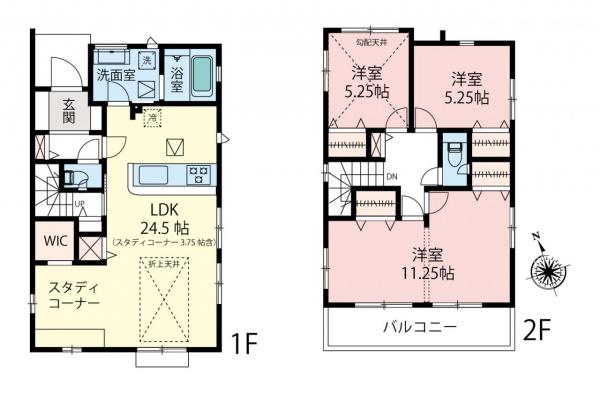 ふじみ野市築地3丁目　新築一戸建て 間取り図