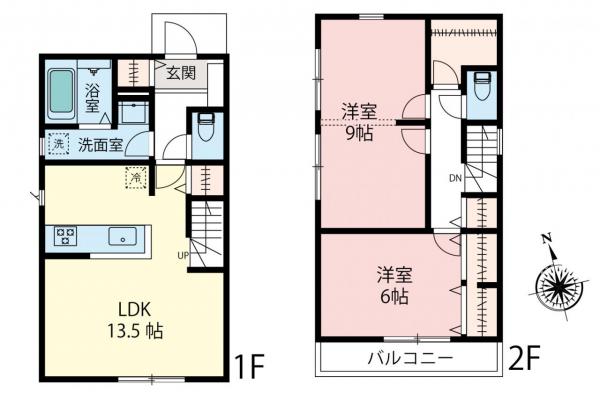 小平市上水本町1丁目　新築一戸建て 間取り図