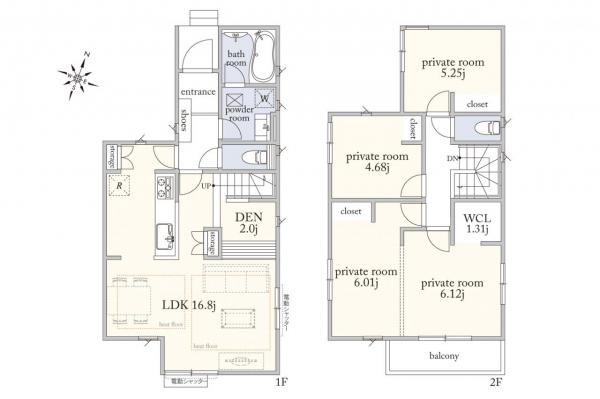 完全提案型住宅「OBLIS（オブリス）」誕生。 オブリス大泉学園Ⅱ 間取り図