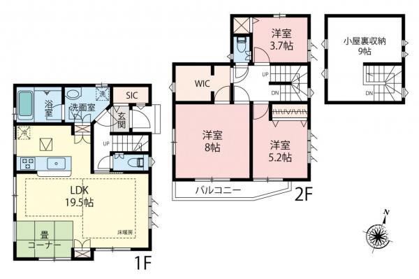 中古一戸建て 所沢市美原町５丁目 西武新宿線新所沢駅 5,380万円