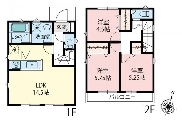 西東京市南町3丁目　新築一戸建て 間取り図