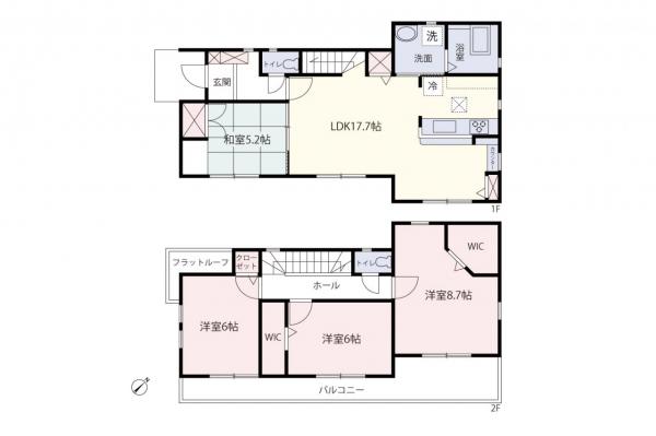 狭山市上奥富　中古一戸建て 間取り図