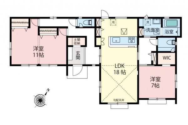 日高市高麗川2丁目　新築一戸建て 間取り図