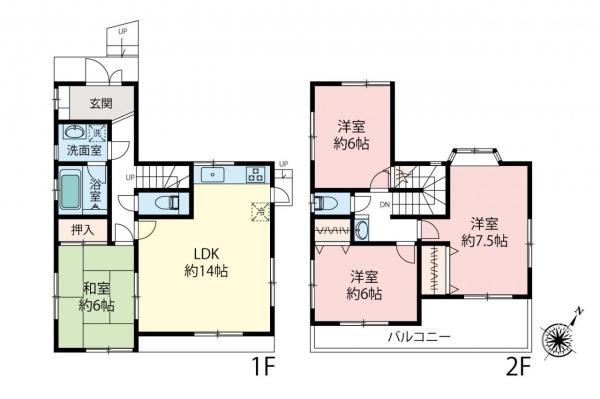 中古一戸建て 入間郡三芳町大字北永井 東武東上線鶴瀬駅 3,390万円