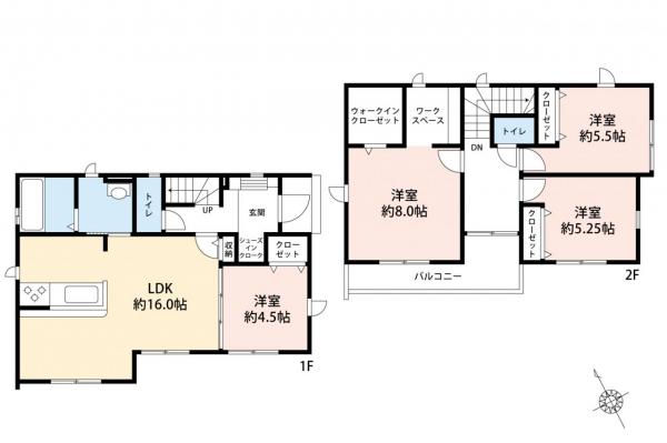 狭山市柏原　新築一戸建て 間取り図