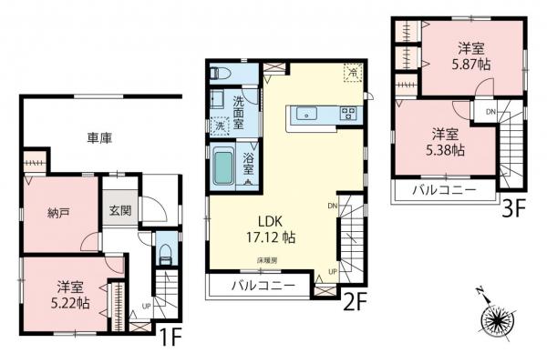 新築一戸建て 練馬区貫井４丁目 西武池袋線富士見台駅 6,780万円