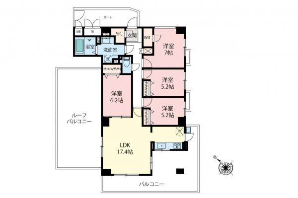 清瀬パークハウス　7階 間取り図
