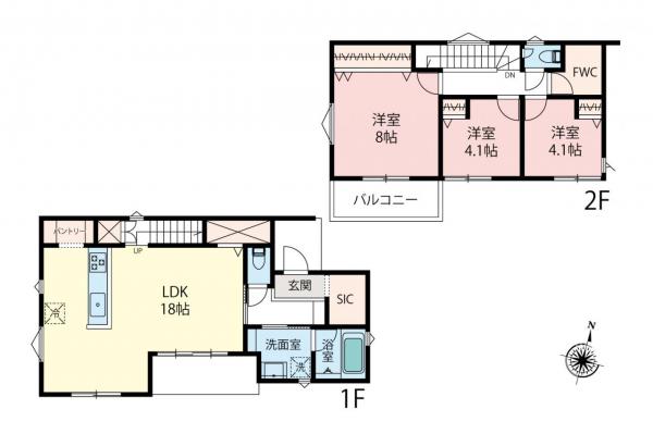 東村山市廻田町2丁目　新築一戸建て 間取り図