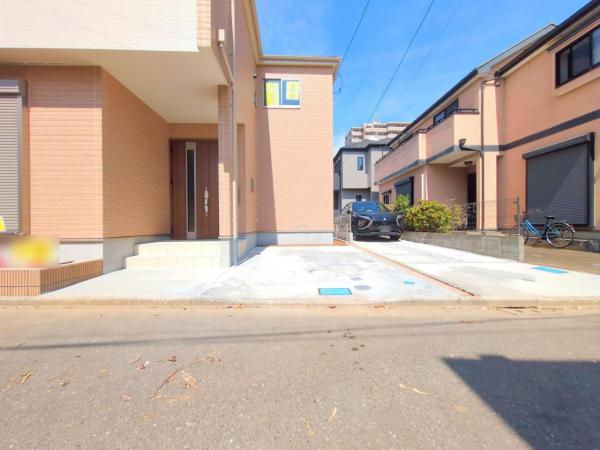 ふじみ野市上福岡2丁目　新築一戸建て 前面道路含む現地写真