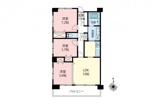 ロイヤルステージ南古谷　5階 間取り図