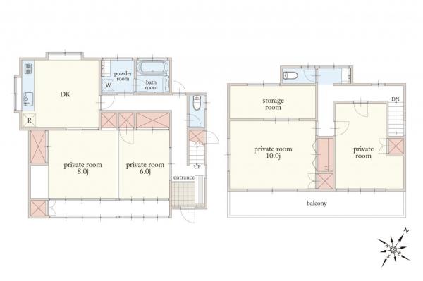 【住協だけのお預かり物件】狭山市大字下奥富　中古一戸建て 間取り図