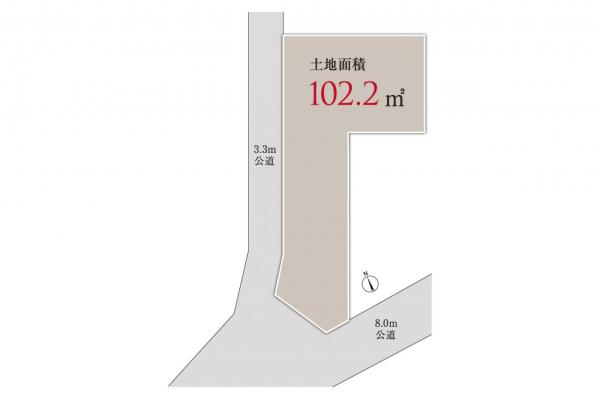 所沢市荒幡　土地 区画図