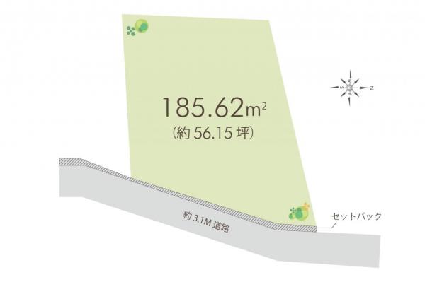 入間市鍵山2丁目　土地 区画図