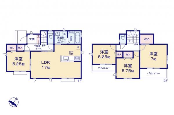 狭山市大字北入曽　新築一戸建て 間取り図
