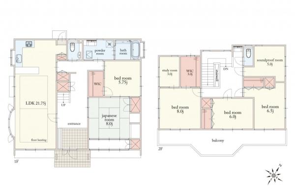 【住協だけのお預かり物件】入間市下藤沢5丁目　中古一戸建て 間取り図